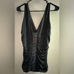 Frederick's of Hollywood Frederick’s of Hollywood Black Sequins Silky Sleeveless Dressy Tank Top Photo 7