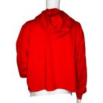 Puma Sweatshirt Women Large Red White Amplified Crop Hoodie Casual Athleisure Photo 3