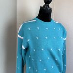 American Vintage Vintage Subello Turquoise Knit Sweater Women's M 80s Acrylic Pullover Retro Photo 1