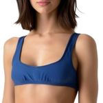 J.Crew Heritage Scoop Neck Bikini Top Womens Small Blue Lined Adjustable BX611 Photo 0