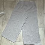 Adrianna Papell  Light Gray Rayon Crinkle Wide Leg Pull-On Pants size M Photo 4