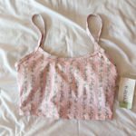 Altar'd State Altar’d State Turnout Pink Multi Floral Cropped Tank Size Small Photo 0