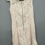 Nanette Lepore Cream Lace Mini Dress Sleeveless Size 2 Photo 4
