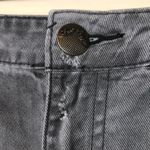 Free People  Women’s Distressed Gray Black Rosettes Raw Hem Denim Jean Shorts Photo 4