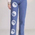 PacSun Yin Yang 90s Boyfriend Blue Jeans Size 24 Photo 0