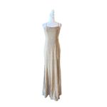 Lulus Searching For You Metallic Gold Glitter Mermaid Maxi Dress Womens Med NEW Photo 1