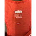 Nike  Dri Fit Womens Large Orange White Racerback Athletic Workout Run Tank Top Photo 2