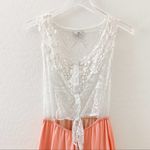 Hot & Delicious white lace orange skirted dress Photo 1