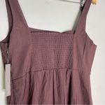 Anthropologie  Square Neck Asymmetrical Midi‎ Dress Chocolate Brown XLP y2k Photo 4