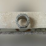 Lulu Townsend  gold sparkly high heel, open toe sandal and evening bag bundle;7.5 Photo 2