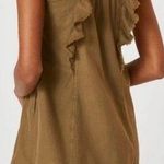 Anthropologie Pilcro Flutter-Sleeve Button Down Tunic Mini Dress Military XS Photo 1