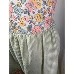 Abby & Evie Floral Print Tiered Maxi Dress Womens Size S Green White Pink Yellow Photo 2
