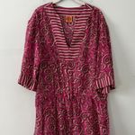 Tory Burch Sapello Silk Magenta Paisley Floral Coverup Tunic Top Photo 1