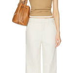 MOTHER the skater prep sneak in ecru wash pants women’s size 25 (small‎ flaw) White Photo 0