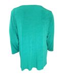 Chico's Travelers Collection by  Green Women's V-Neck Blouse (1) Photo 4