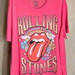 The Rolling Stones UK Tour 1971 Music Pink Casual Graphic T-Shirt,Womens|Sz:XXL Photo 0