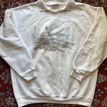 Northern Reflections Vintage  Lighthouse Sweatshirt L 90s Collar Cottage Granny Photo 0