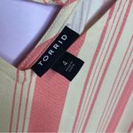 Torrid Tank Top Orange Stripe Longline Handkerchief Babydoll Lace Up Rayon 4x Photo 4