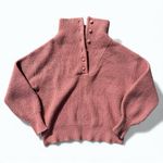 Heartloom  Irene Cowl Neck Button Sweater Pink Rose Medium Photo 1