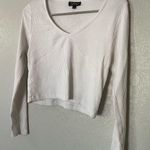 Top shop cropped white long sleeve top Photo 1