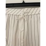 Alexander Wang  Pinstripe White Black Shorts Casual Raw Hem Drawstring EUC 4 Photo 4