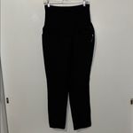 Old Navy  Full PANEL PIXIE MATERNITY PANTS Black Cotton Twill Women’s 14 Photo 4