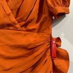 Mac Duggal 26928 Short Sleeve Faux Wrap Puff Sleeve Dress 10 NWOT Photo 2