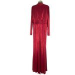 Tadashi Shoji  Metallic Long Sleeve Evening Gown Deep Red Size XXL Photo 10