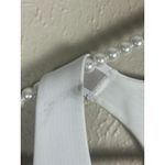 Spanx NEW Sports Bra Size Large White Athletic Medium Support Unpadded TINY FLAW Photo 5