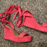 JustFab Hot Pink Wedge Heels Photo 0