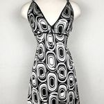 Arden B 90s Y2K 60s Mod Dress Op Art Geometric Silk Blend Racerback Mini Retro 4 Photo 0