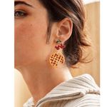 NIB Disney x Baublebar Cherry Pie Earrings Mickey Mouse Hidden Gems 2024 Fall Silver Photo 2