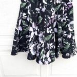 Eva Mendes New York & Co Womens Skirt Black Purple Floral Cocktail Size 0 Photo 6