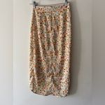 Urban Outfitters  Orange Floral Wrap Midi Skirt Photo 4