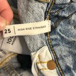 PacSun  eco butterfly print high waisted straight leg jeans with frayed hem 25 Photo 7