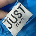 Just Female x Free People Park Midi Dress in Malibu Blue Size 36 Photo 7