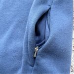 Athleta Cozy Karma Twist Neck Pullover Sweatshirt Plush Lining Blue Size Medium Photo 7