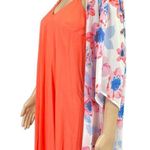 Boutique Womens Kimono Wrap Shrug Shawl Sheer Floral Print Lightweight Small Photo 5