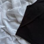 SheIn Sleeveless Waffle Knit Black Athleisure Crop Top Photo 2