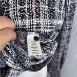 Elegant Women's Black and White Plaid Button Photo 6