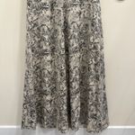 Valerie Stevens VTG 90s Silk Floral Midi Dress Button Front Beige Black Size 12P Photo 10