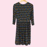 ASOS  Patterned Dress Blue Long‎ Sleeves Detailed Print Photo 1