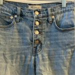 Madewell  Women's Wide Leg Crop Jeans Blue Size 24 Exposed Button Photo 3