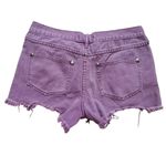 Free People We The Booty Shorts Women 27 Purple Denim Raw Distressed Hem Jean Photo 1
