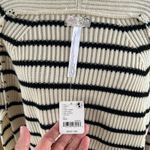 Free People University Stripe Sweater Scarf White Black Stripe One Size. NEW Photo 8