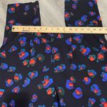 Topshop  Abstract Floral Print Navy Pants Size 6 Photo 6