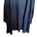 Velvet by Graham & Spencer Duster Cardigan Womens Medium Black Wool Blend Open Photo 3