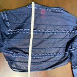 JS Collections Navy Blue Sheer Beaded Bolero Shrug Evening Jacket Size 4 Photo 6