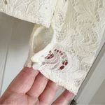 EXPRESS NWT Cream Lace Wrap Top with Bow Tie Side Size M Photo 7