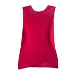 Carlisle Women Top M Coral Argyle Rayon Textured Vibrant Layer Slinky Comfort Photo 2